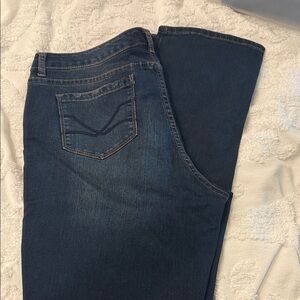 Vintage America Women's Deep Blue boho straight Cut Jeans 0033